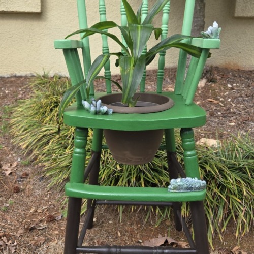 Green High Chair Planter by Laura Harman - AFTER