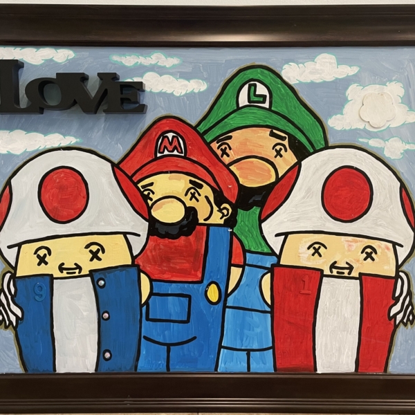 Jody Harris Mario Toad Painting_Chairish 2024